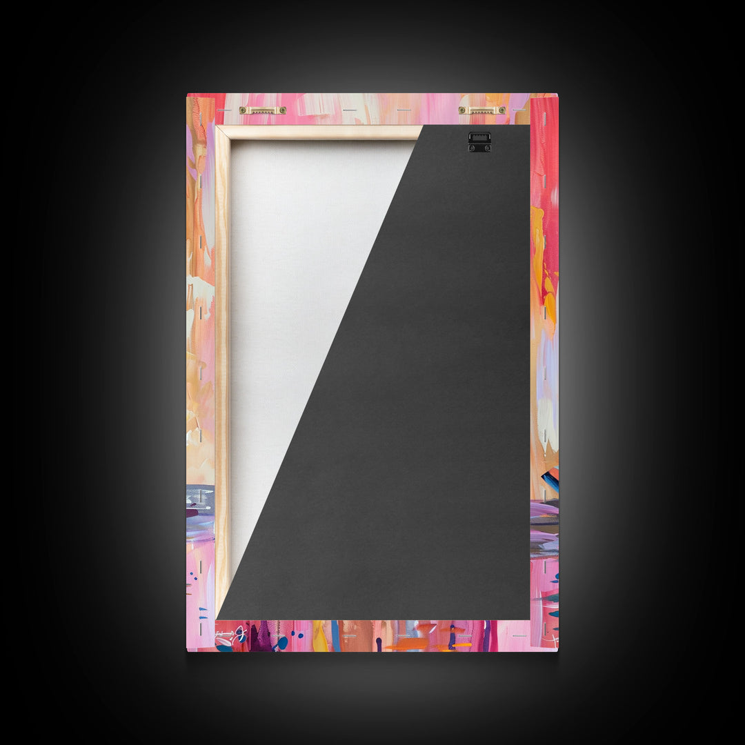 Colorful Cowboy Boots with Flowers - Framed Canvas Print, Rustic Western Decor, Vibrant Boot Wall Art for Home Decoration