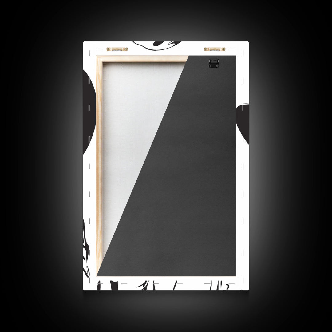 Smiling Cowgirl Portrait Art Print, Western Silhouette Framed Canvas, Vintage Cowgirl Artwork, Unique Wall Decor