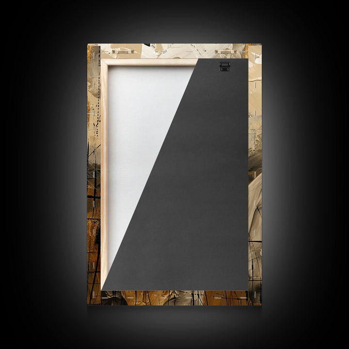 Realistic Horse Portrait with Warm Background - Framed Canvas Print, Equine Art, Living Room Wall Decor, Bedroom Horse Art Print