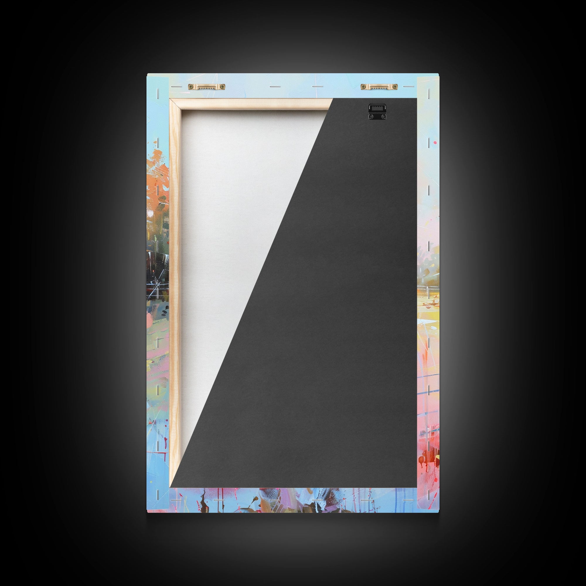 Serene Barn Scene in Soft Pastel Hues - Framed Canvas Print, Rustic Decor, Countryside Art for Bedroom, Farmhouse Wall Art for Living Room