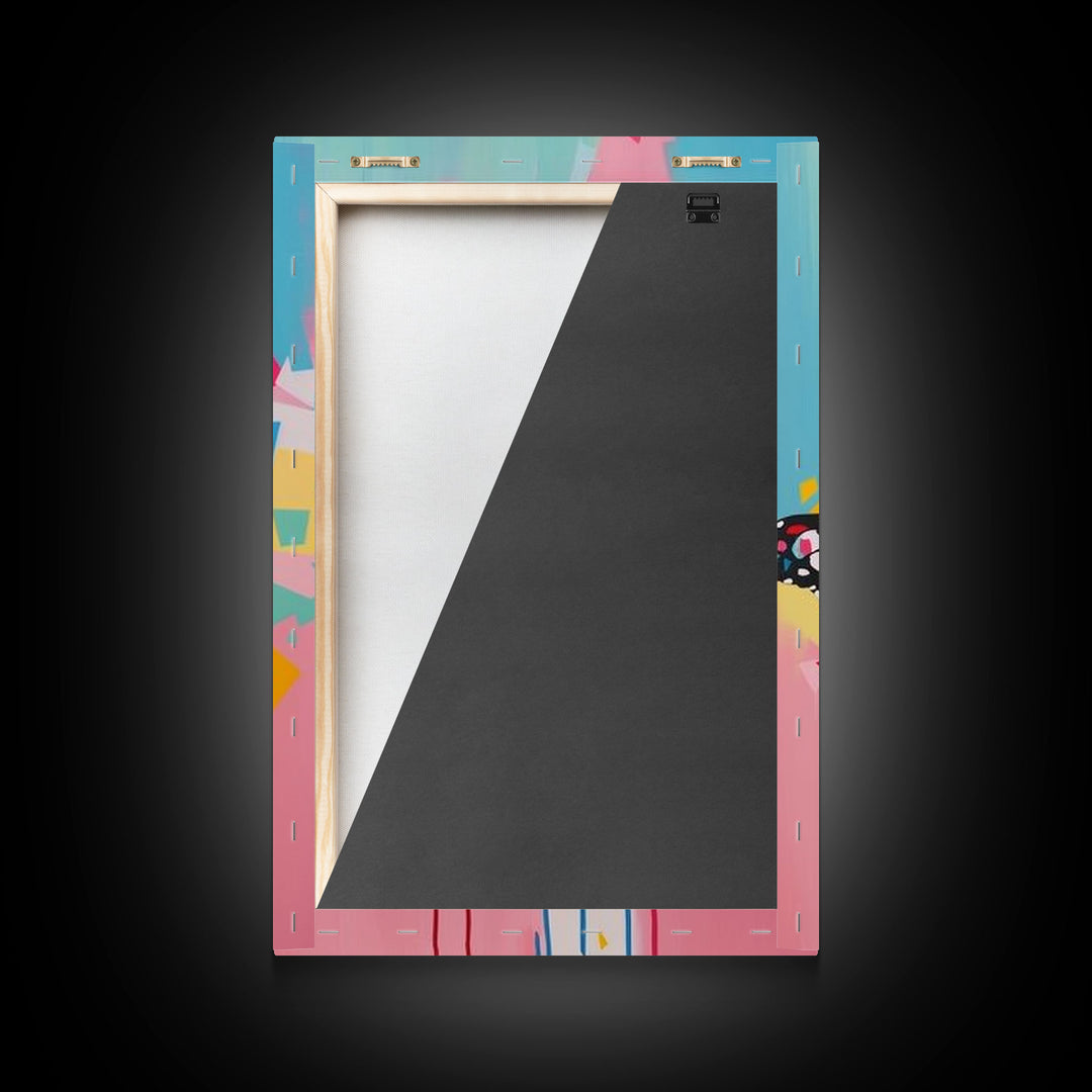 Monarch Butterfly Framed Canvas Print - Colorful Wall Art, Living Room Decor, Vibrant Insect Art, Unique Artwork for Bedroom and Office