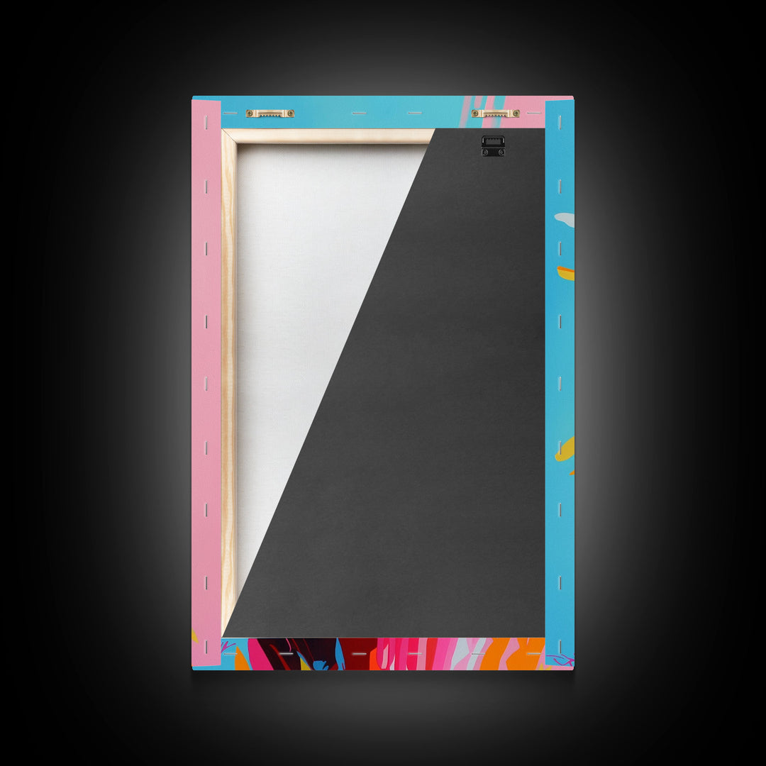 Colorful Native American Woman Framed Canvas Print - Stunning Wall Art, Bedroom Decor, Vibrant Tribal Artwork for Living Room