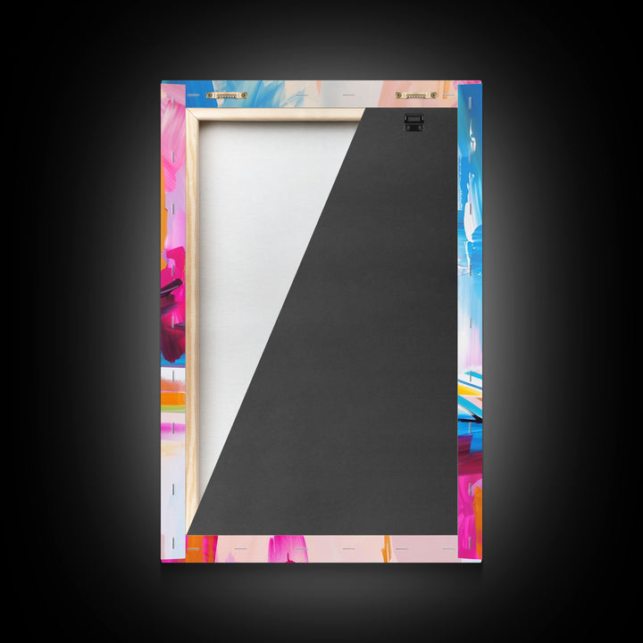 Colorful Whiskey Bottle and Glass Framed Canvas Print - Modern Bar Art, Living Room Decor, Vibrant Wall Art for Home Decoration