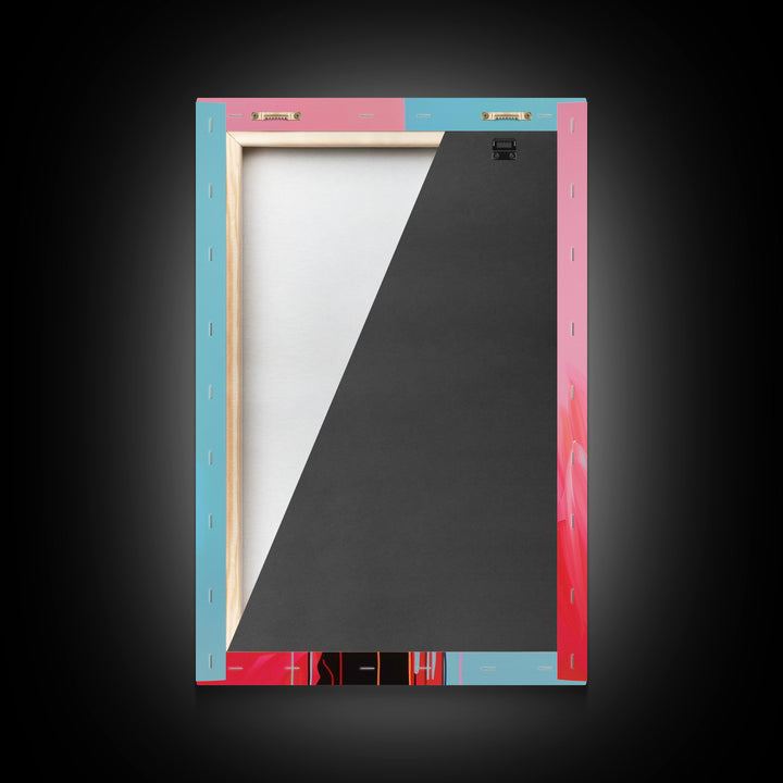 Colorful Pensive Cowboy Art - Framed Canvas Print, Vibrant Living Room Decor, Unique Wall Art, Modern Home Decor