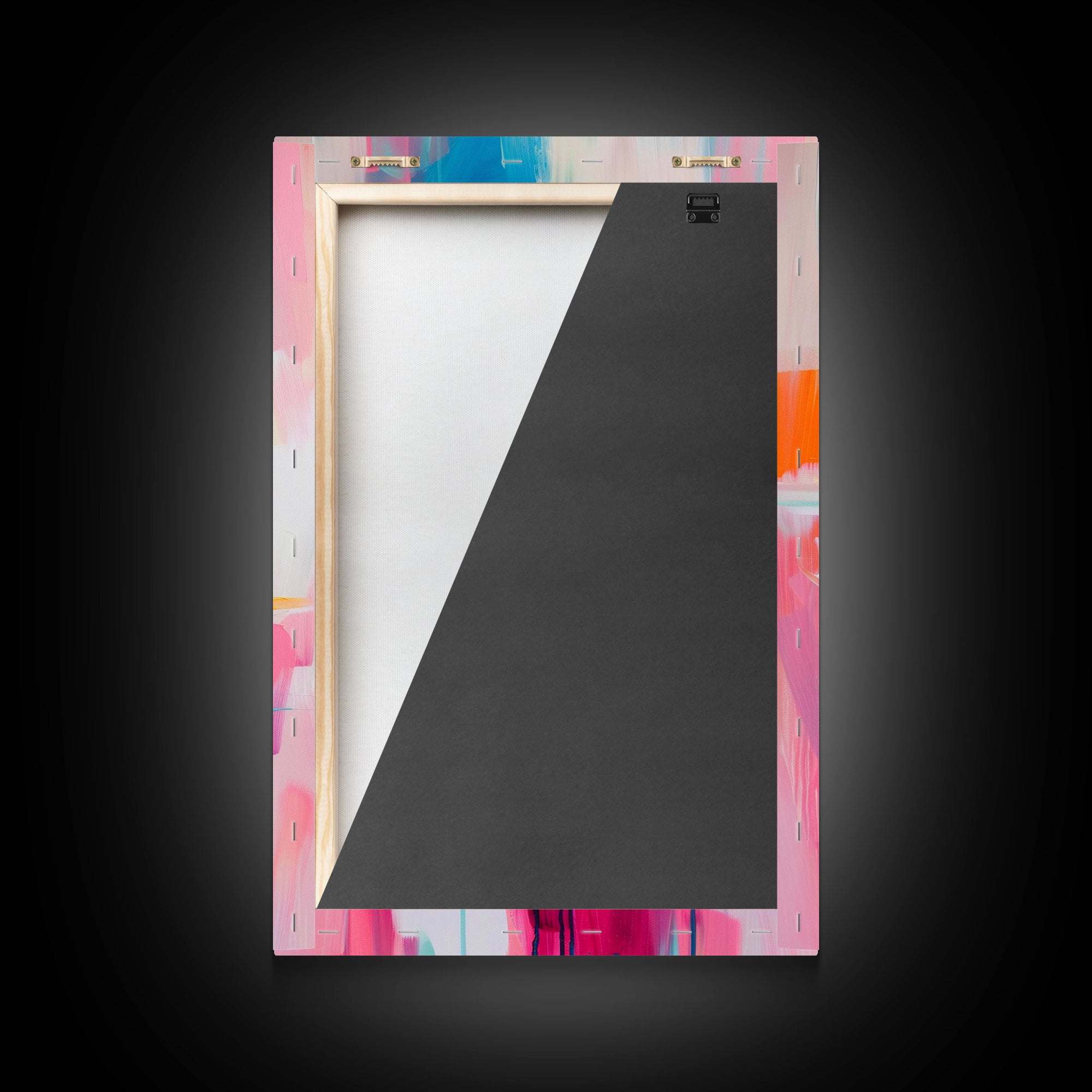 Colorful Abstract Oil Lamp - Framed Canvas Print, Modern Western Art, Unique Lamp Wall Art for Bedroom Decor
