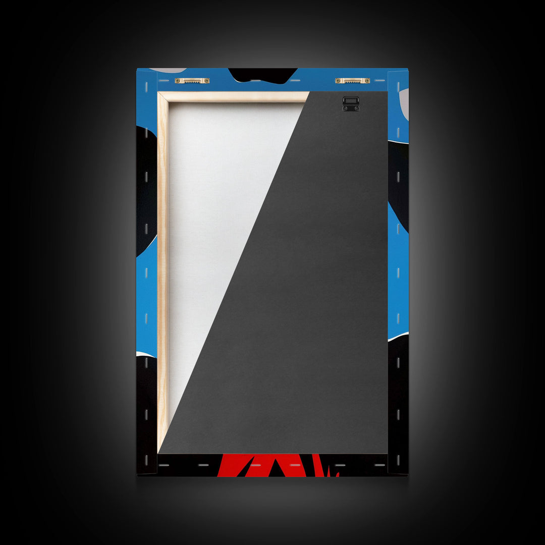 Bold Cowboy Smoking Silhouette Framed Canvas Print - Modern Western Decor, Unique Wall Art for Living Room, Bedroom Artwork