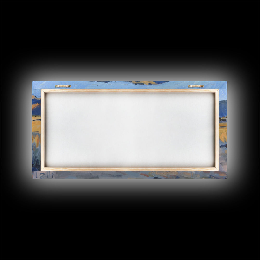 Rustic Cabin in Open Field, Framed Canvas Print, Ideal for Living Room Art, Country Style Home Decor, Cozy Bedroom Wall Art