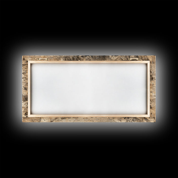 Old Wooden Shack in Rocky Terrain, Farmhouse Style Framed Canvas Print for Bedroom Art, Historical Home Decoration, Rustic Wall Art Piece