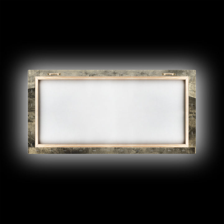 Expansive Desert Landscape with Rolling Hills Framed Canvas Print for Farmhouse Bedroom Wall Art Rustic Home Decoration, Scenic Nature Scene