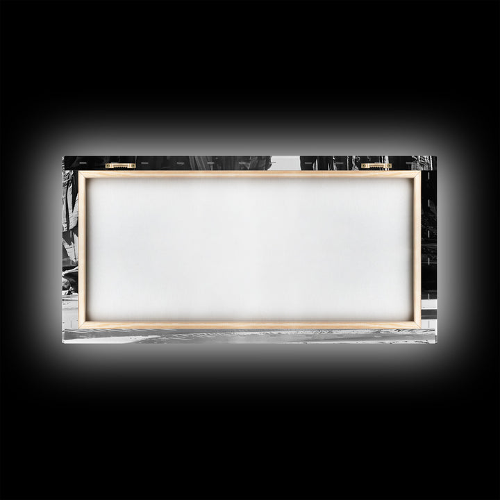 Cowboys Riding in Dusty Canyon, Striking Wall Art for Living Room or Bedroom, Framed Canvas Print, Home Decoration