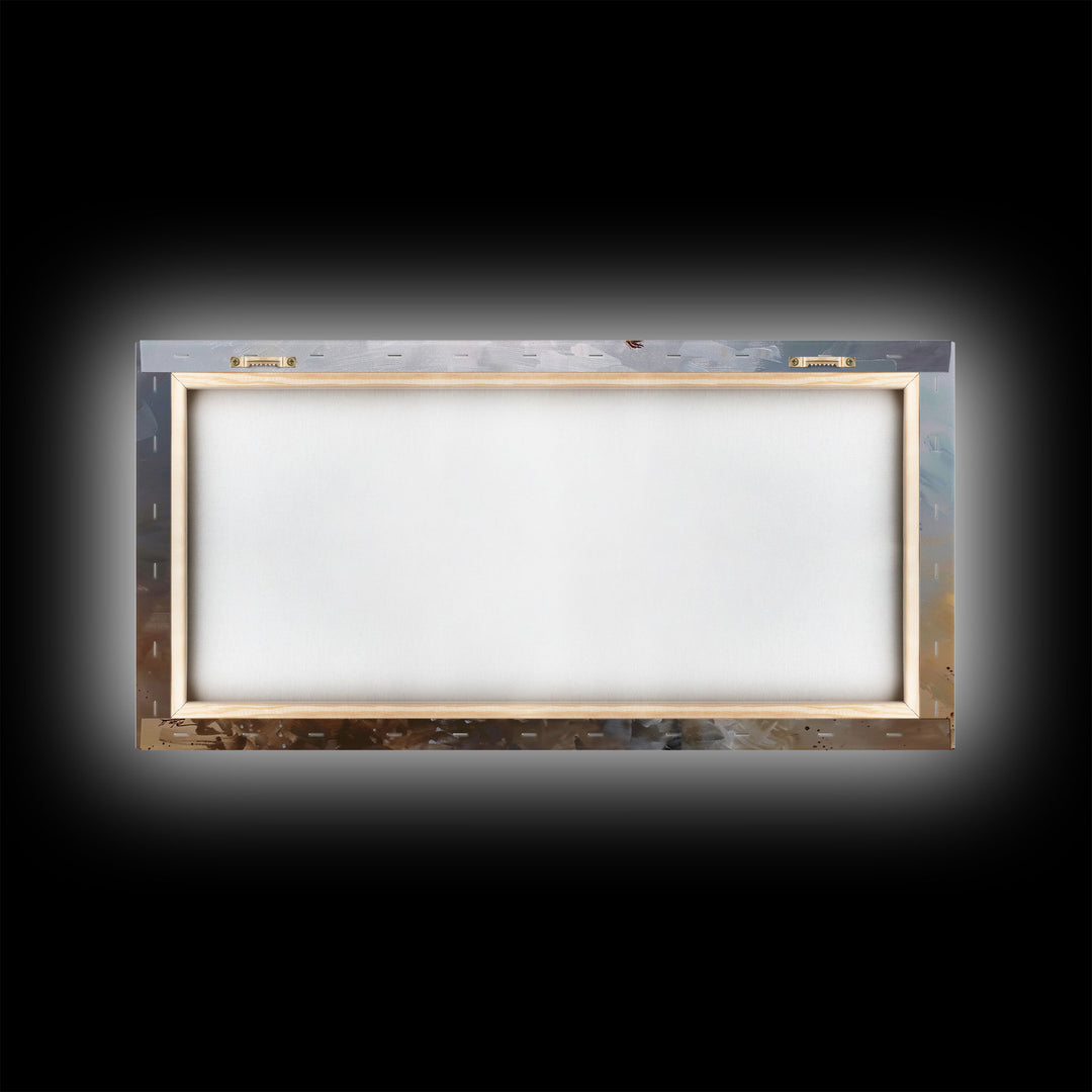 Colorful Rodeo Rider in Action on Framed Canvas Print, Perfect for Rustic Living Room Art, Western Bedroom Decor, Cowboy Wall Art