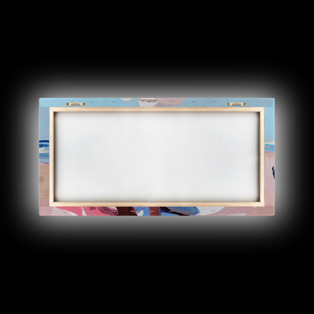 Elegant Cowgirl on Horse by the Shore, Beautiful Framed Canvas Print, Ideal for Coastal Living Room Art, Beach Bedroom Decor, Horse Wall Art