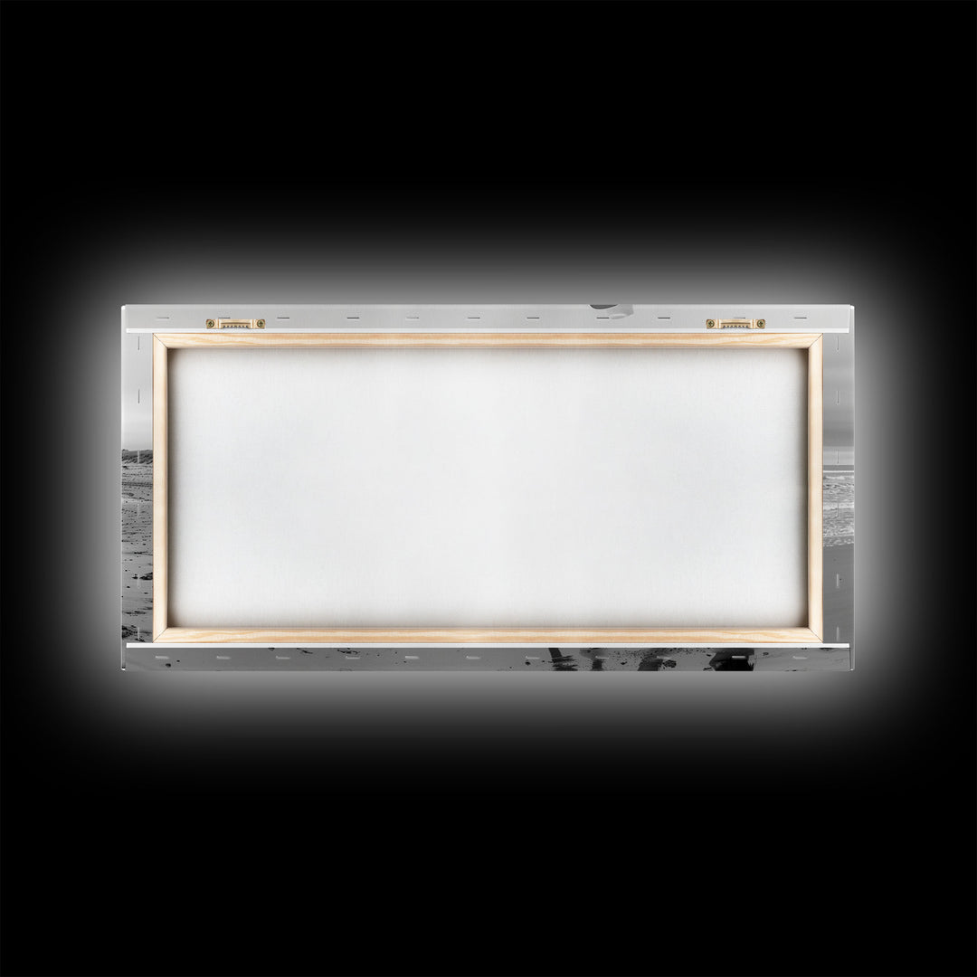 Framed Canvas Print of Highland Cow in Winter Hat, Fun and Quirky Wall Art for Living Room or Bedroom, Unique Decor