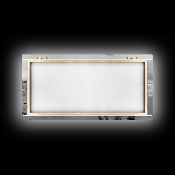 Framed Canvas Print of Highland Cow in Winter Hat, Fun and Quirky Wall Art for Living Room or Bedroom, Unique Decor