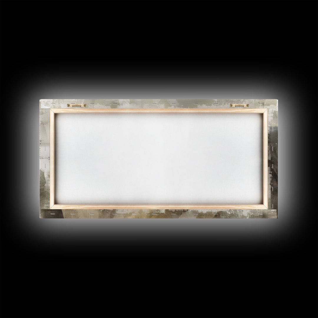 Horse Pair in Artistic Setting, Framed Canvas Print for Elegant Living Room Decor, Equine Art for Home and Bedroom Decoration