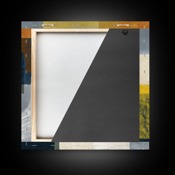 Statement Abstract with Bold Layered Brushwork Framed Canvas Print, Wall Art, Modern Decor, Living Room Decor, Abstract Art, WAL-1x1-1