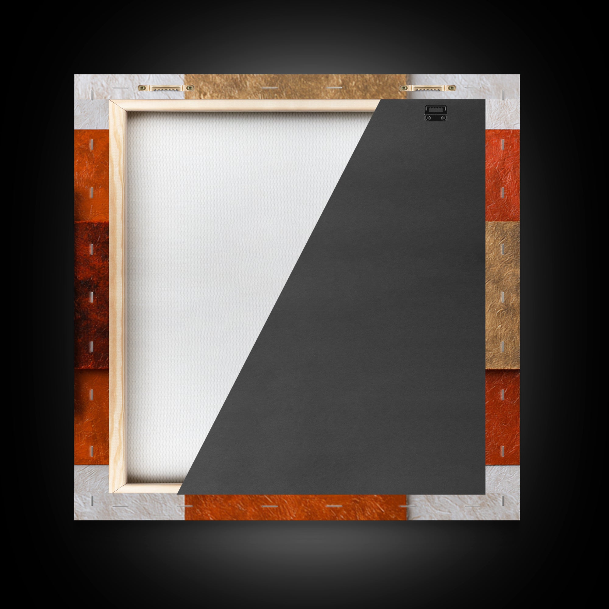 Modern Geometric Composition for Living Spaces Framed Canvas Print, Wall Art, Heart, Living Room Decor, Fine Art, WAL-1x1-28