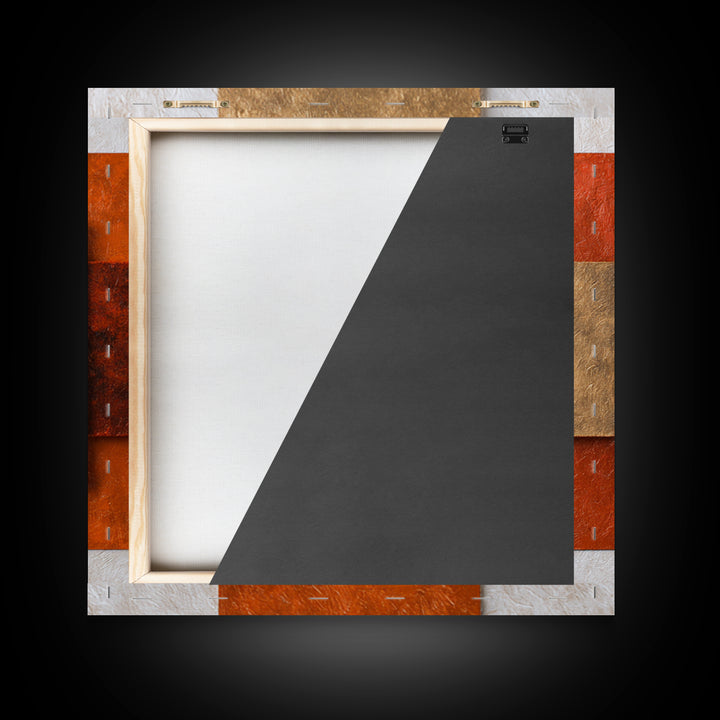 Modern Geometric Composition for Living Spaces Framed Canvas Print, Wall Art, Heart, Living Room Decor, Fine Art, WAL-1x1-28