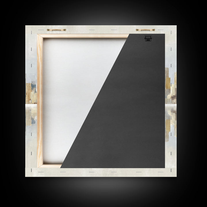 Urban Skyline in Muted Evening Color Framed Canvas Print, Wall Art, Wood Wall Art, Living Room Decor, Fine Art, WAL-1x1-42
