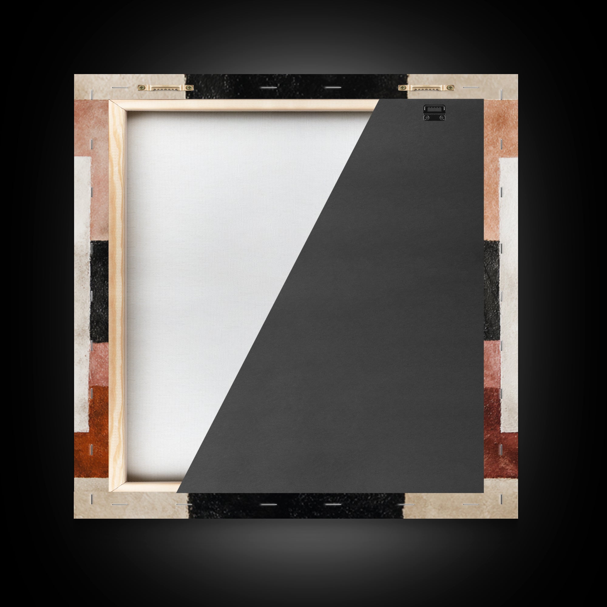 Modern Geometric Composition for Living Spaces Framed Canvas Print, Wall Art, Wall Hanging, Living Room Decor, Abstract Art, WAL-1x1-52