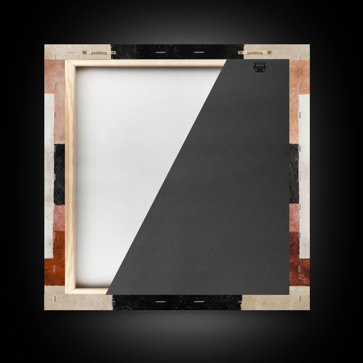 Modern Geometric Composition for Living Spaces Framed Canvas Print, Wall Art, Wall Hanging, Living Room Decor, Abstract Art, WAL-1x1-52