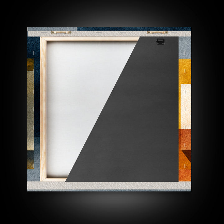 Modern Geometric Composition for Living Spaces Canvas Print, Wall Art, Textured Wall Art, Living Room Decor, Abstract Art, WAL-1x1-76
