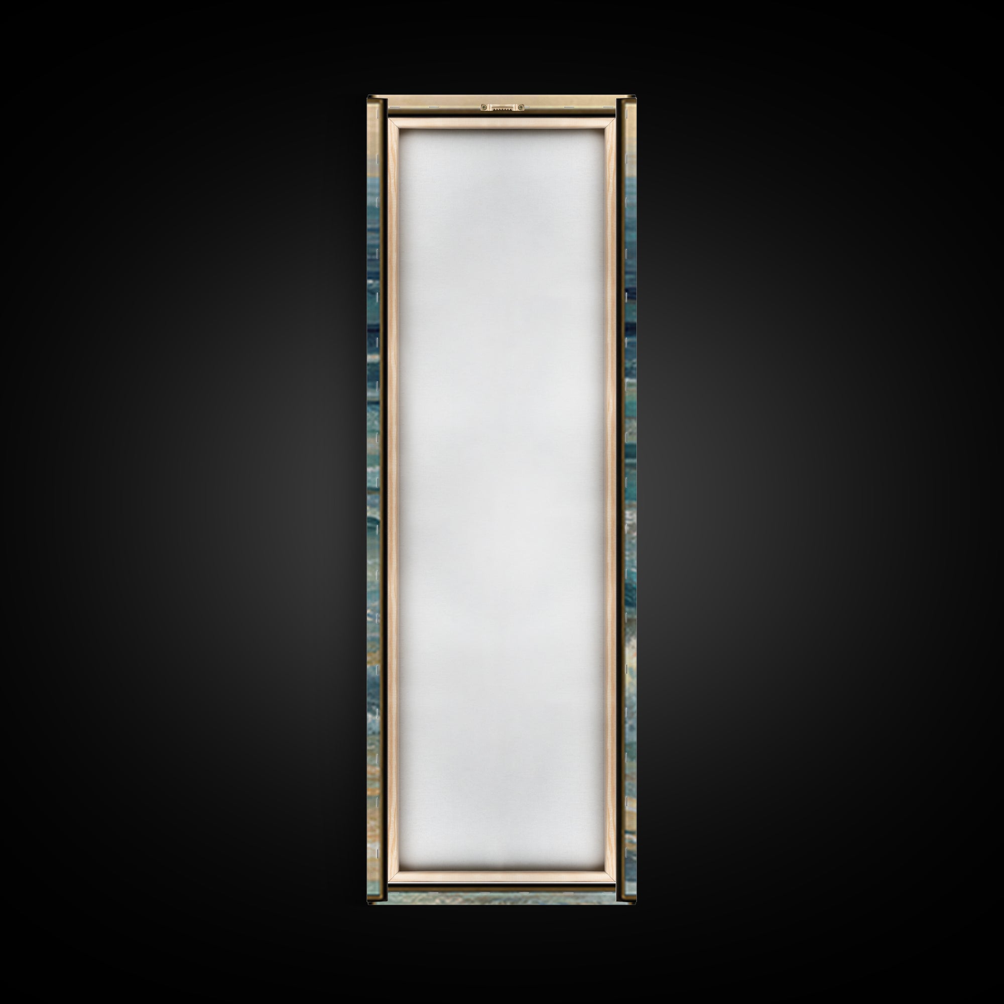 Coastal Aerial Water Study Framed Canvas Print, Wall Art, Gallery Decor, Living Room Decor, Fine Art, Home Decor, WAL-1x3-71
