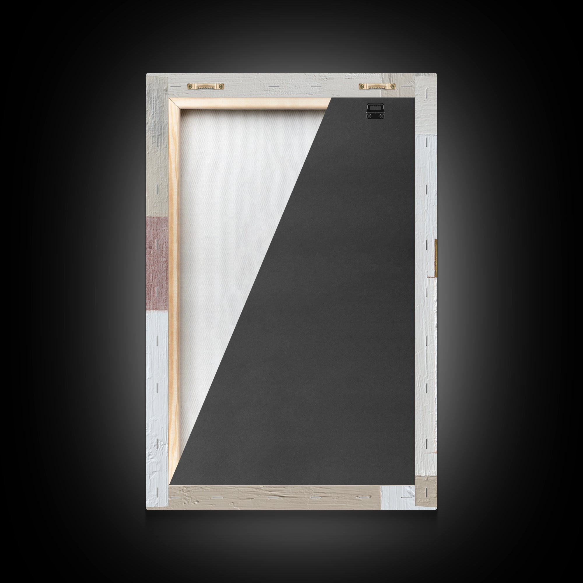 Modern Geometric Composition for Living Spaces Framed Canvas Print, Wall Art, Heart, Living Room Decor, Fine Art, WAL-2x3-12