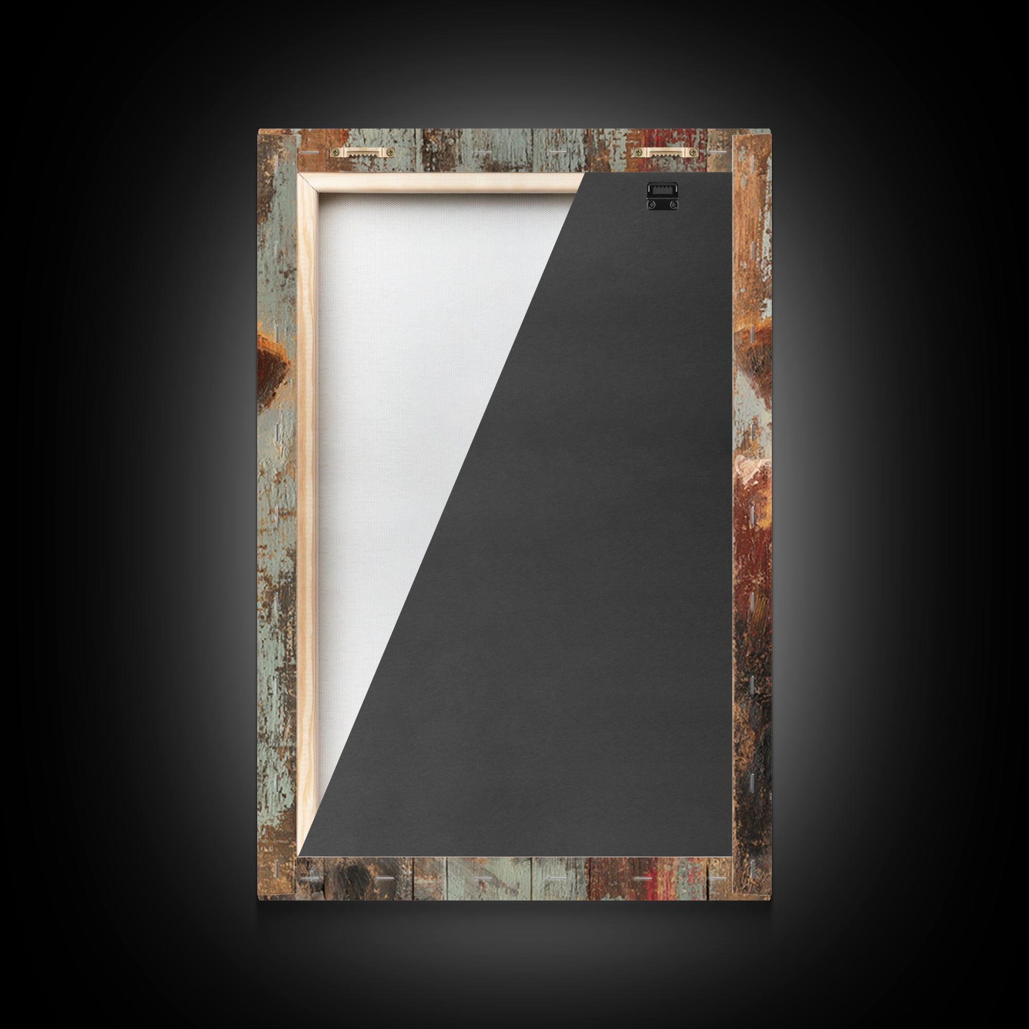Rustic Farmhouse Cow Portrait Framed Canvas Print, Wall Art, Room Decor, Living Room Decor, Oil Painting, Printable Wall Art, WAL-2x3-3