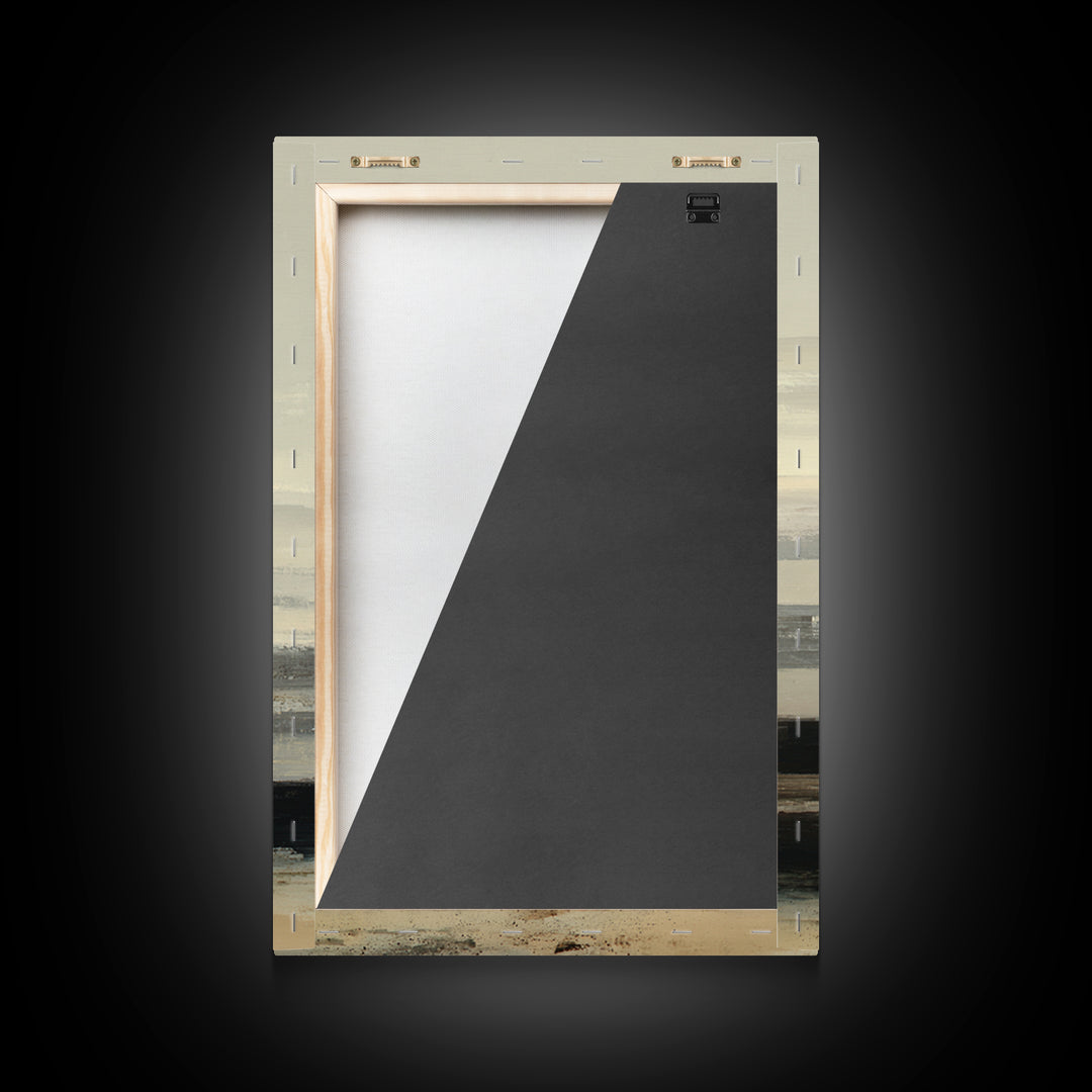 Luxury Neutral Plaster Texture Abstract Framed Canvas Print, Wall Art, Mid Century Modern, Living Room Decor, Fine Art, WAL-2x3-47