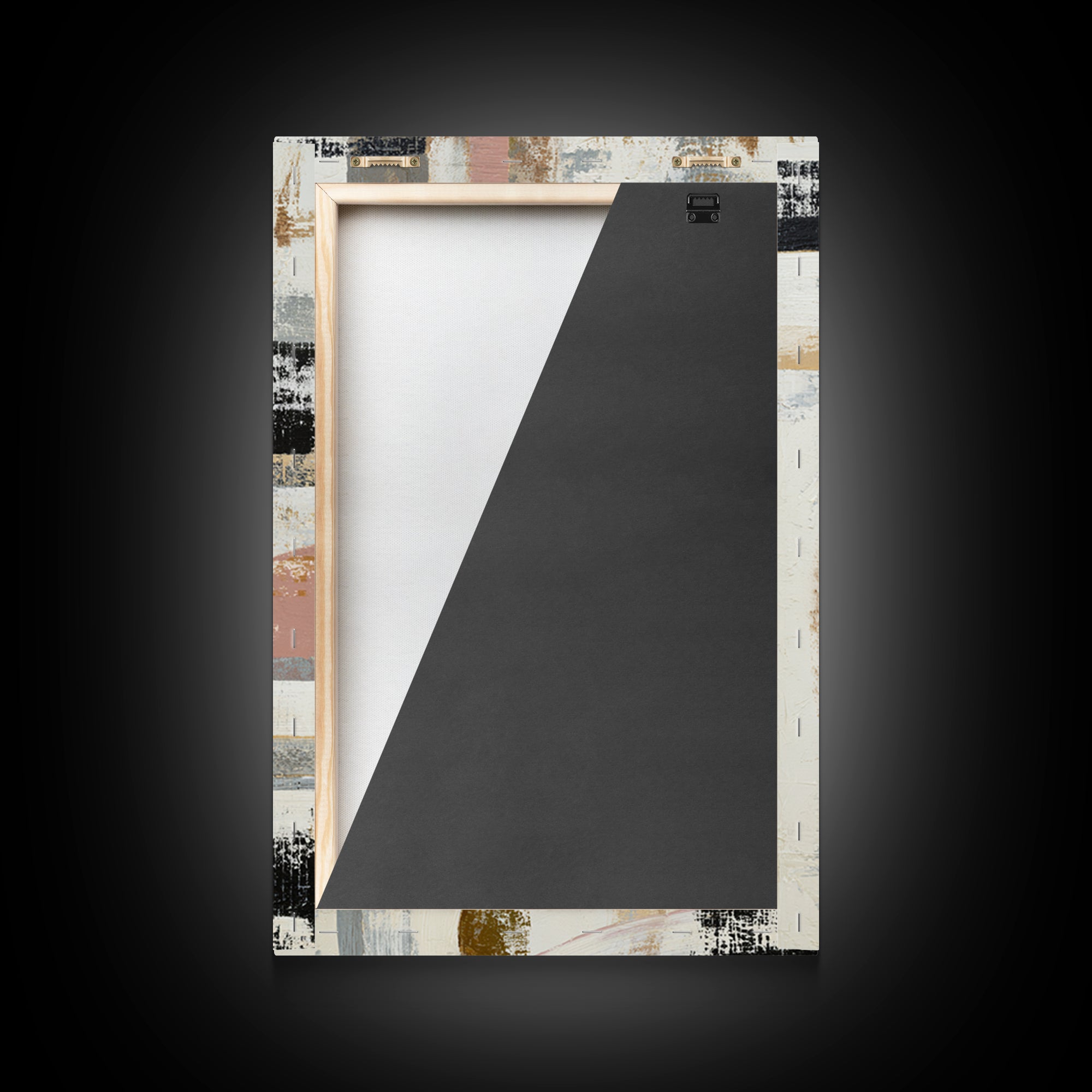 Statement Abstract with Bold Layered Brushwork Canvas Print, Wall Art, Framed Wall Art, Living Room Decor, Fine Art, WAL-2x3-81