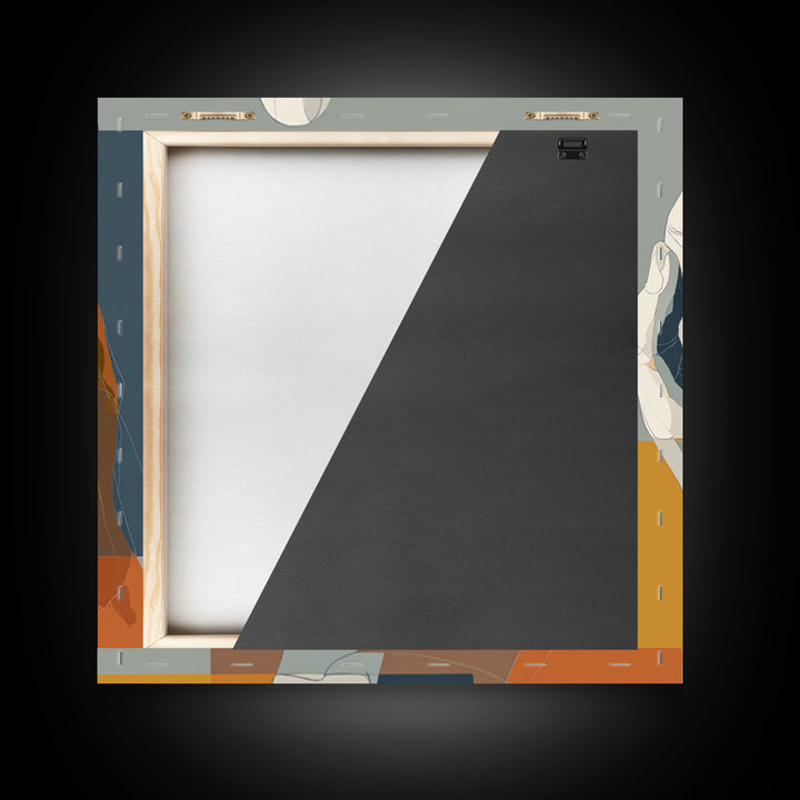 Hands Nearly Touching Framed Canvas Print, Wedding Art, Jewish Art, Living Room Decor, Abstract Art, Romance, WED-1x1-16