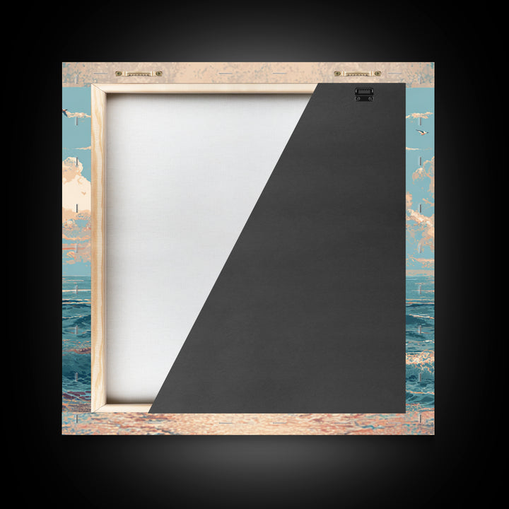 Honeymoon Coastal Sunset Canvas Print, Wedding Art, Wedding Table Number, Living Room Decor, Fine Art, Romance, Gallery Decor, WED-1x1-17