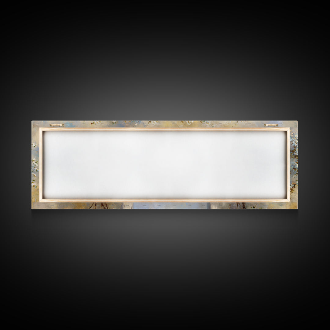 Romantic Garden Arch Covered Canvas Print, Wedding Art, Wedding Guest Book, Living Room Decor, Romance, Rustic Wedding, WED-3x1-50
