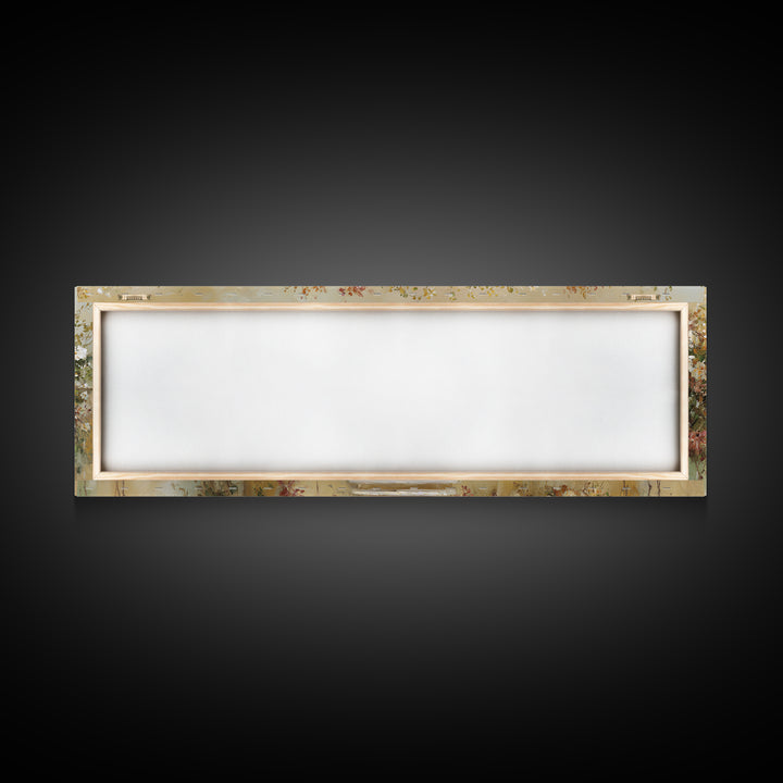 Romantic Garden Arch Covered Canvas Print, Wedding Art, Downloadable Art, Living Room Decor, Oil Painting, Romance, WED-3x1-98