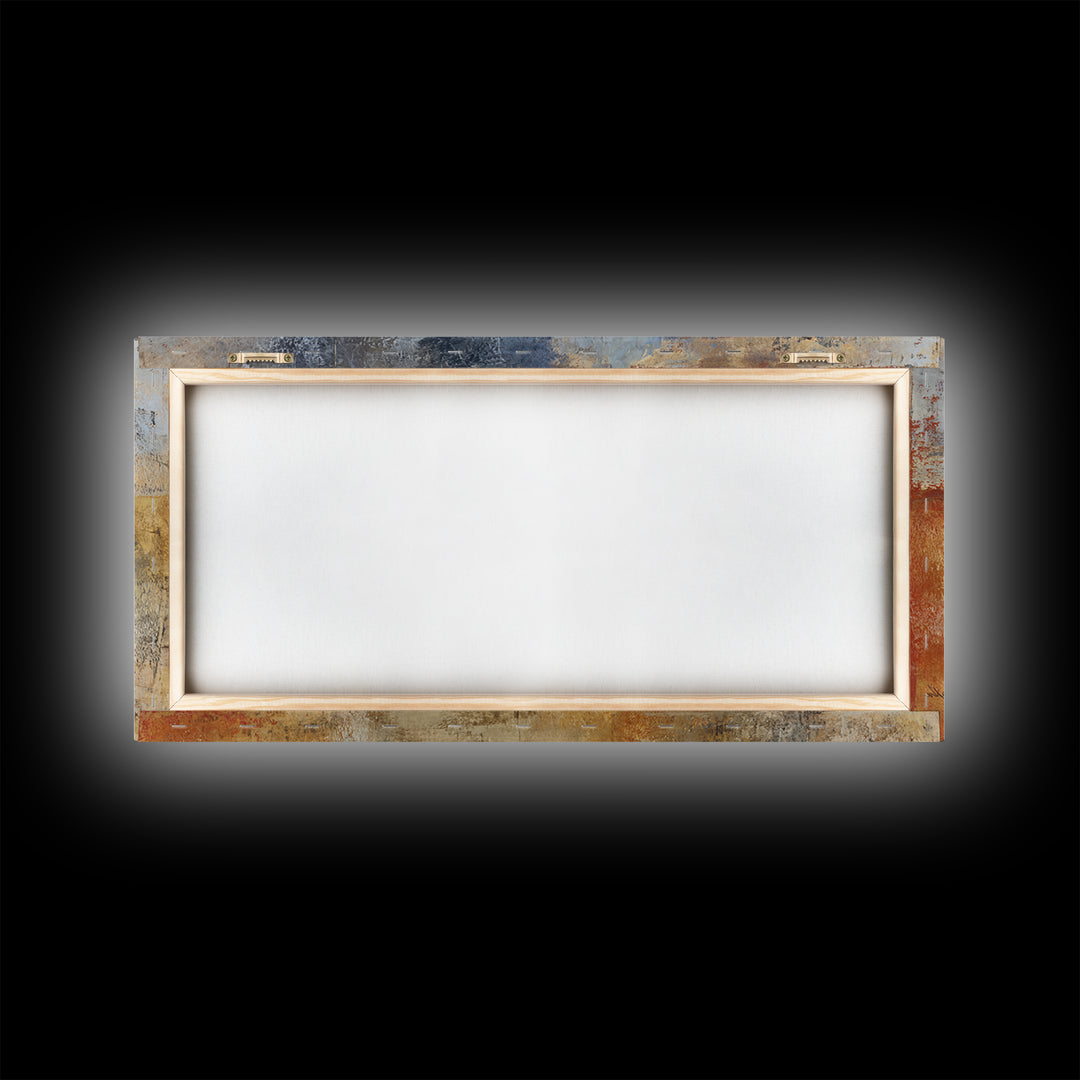 Train Crossing Western Plains Framed Canvas Print, Western Art, Farmhouse Decor, Southwestern Decor, Fine Art, Frontier, WES-2x1-91