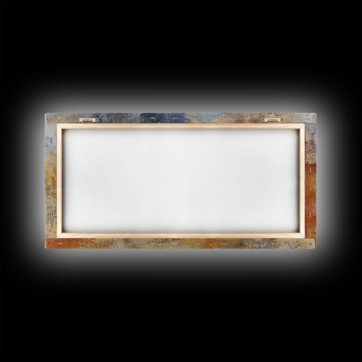 Train Crossing Western Plains Framed Canvas Print, Western Art, Farmhouse Decor, Southwestern Decor, Fine Art, Frontier, WES-2x1-91