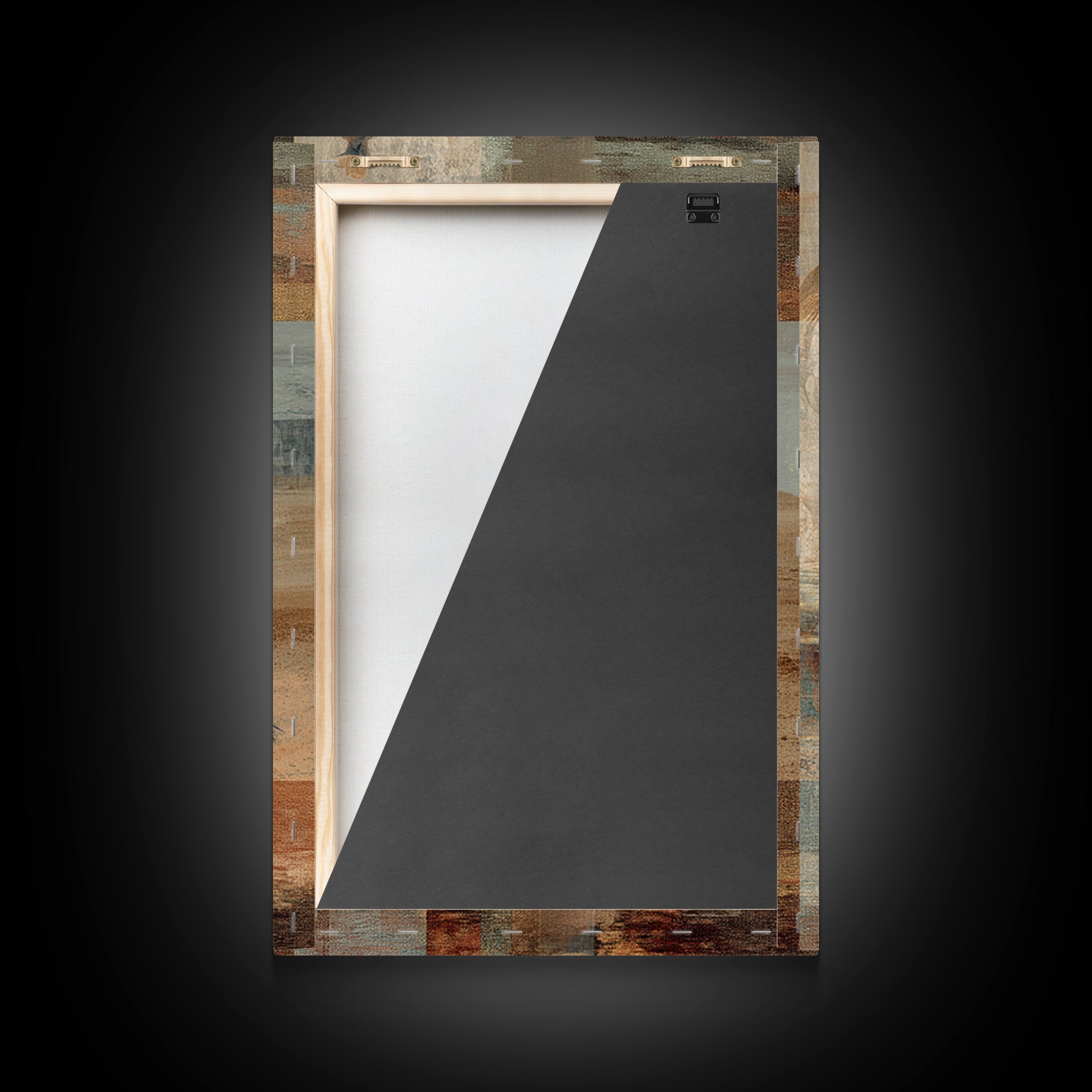 Southwestern Blanket Pattern Framed Canvas Print, Western Art, Original Art, Southwestern Decor, Fine Art, Frontier, Landscape, WES-2x3-25