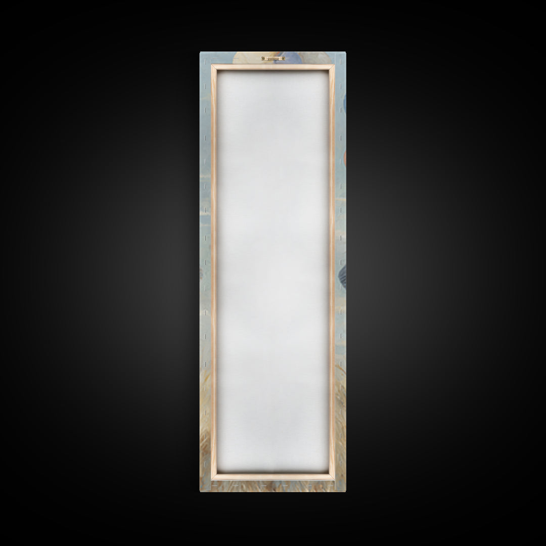 Elephant Holding Balloons Framed Canvas Print, Whimsical Art, Art Nouveau, Living Room Decor, Abstract Art, Wonder, WHI-1x3-15