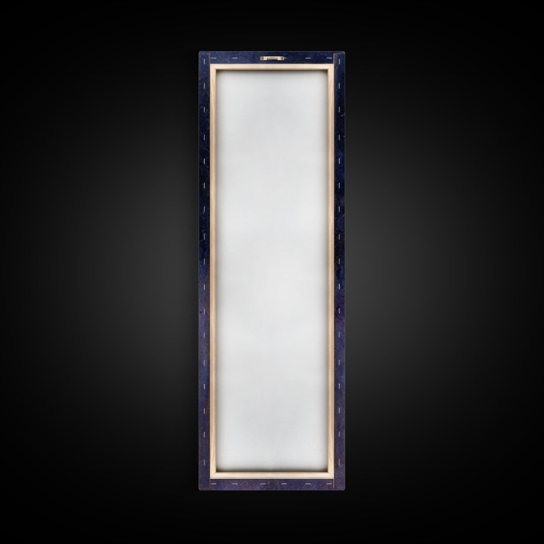 Moon with Sleeping Face and Dangling Stars Framed Canvas Print, Whimsical Art, Minimalist Decor, Living Room Decor, Wonder, WHI-1x3-4