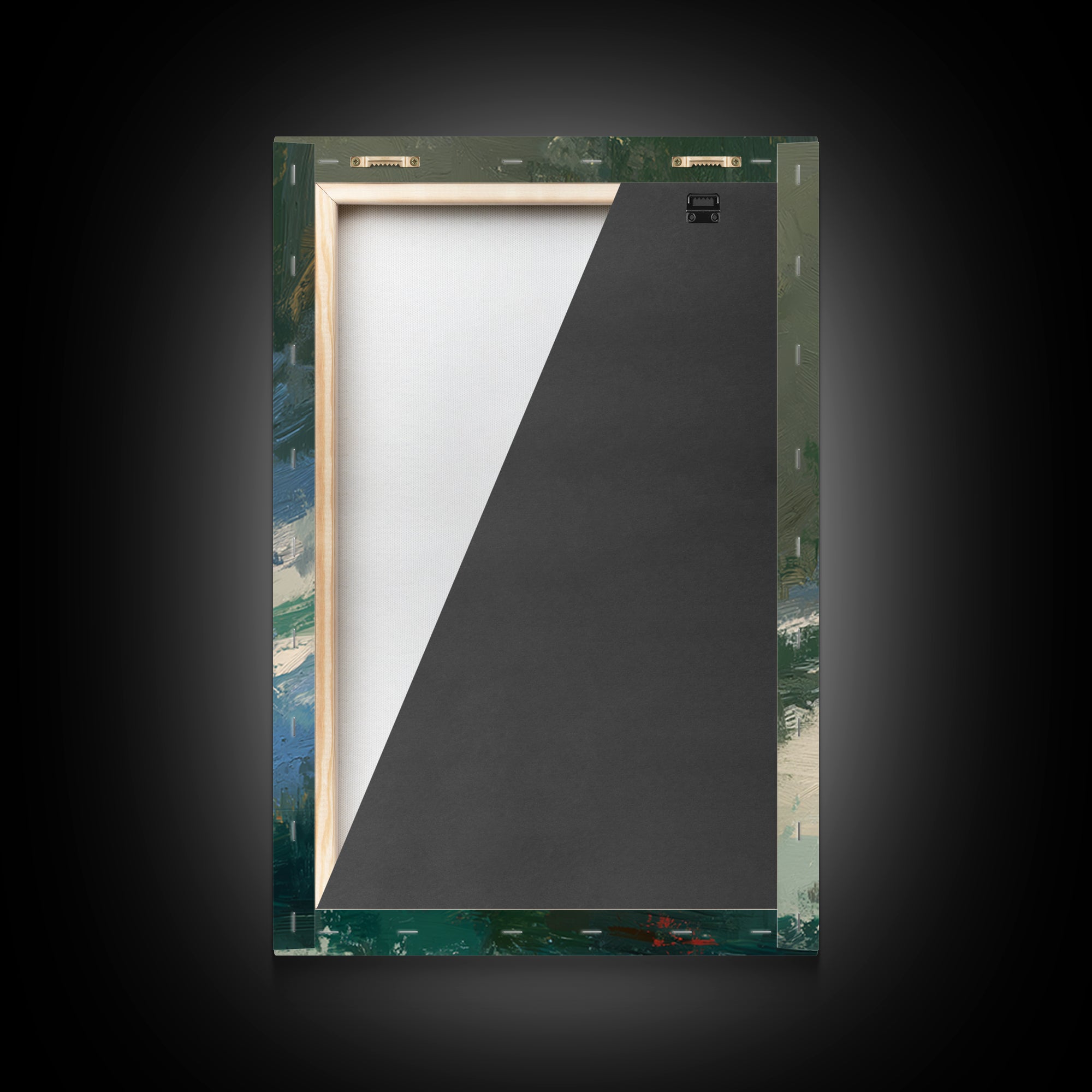 Polar Bear Crossing Blue Ice Framed Canvas Print, Wildlife Art, Wall Art, Living Room Decor, Abstract Art, Wild, WIL-2x3-47