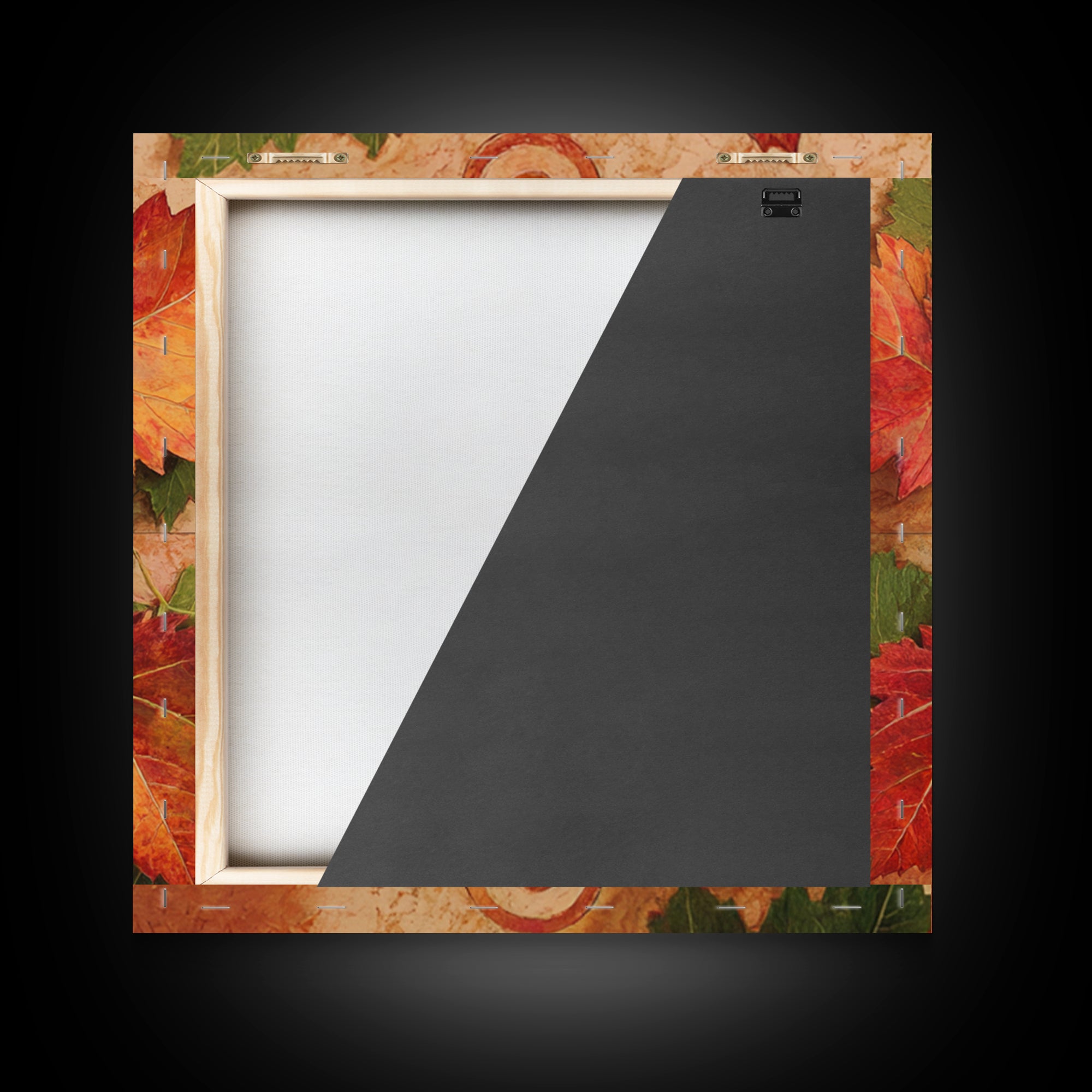 Vine Leaves Turning Autumn Red and Gold Framed Canvas Print, Winery Art, Framed Art, Winery Decor, Fine Art, Vineyard, WIN-1x1-11
