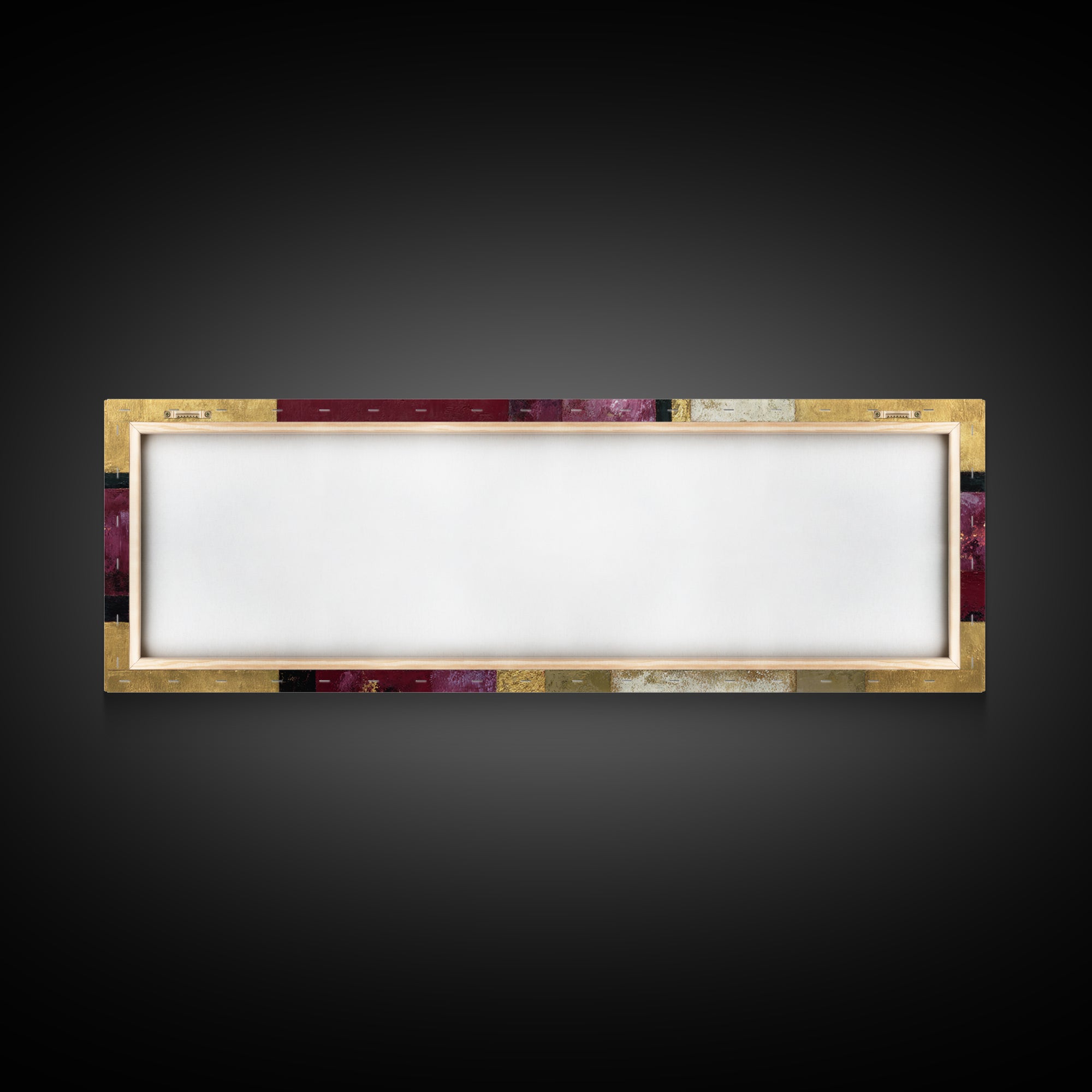 Burgundy Abstract with Gold Accents Framed Canvas Print, Winery Art, Gallery Decor, Winery Decor, Fine Art, Vineyard, WIN-3x1-15