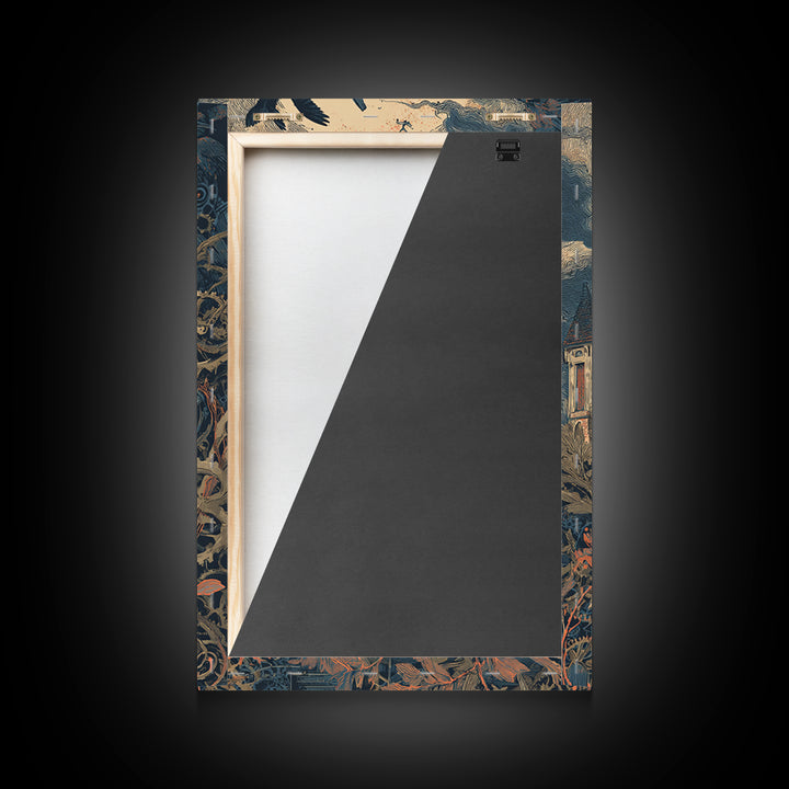 The Clockwork Jack-O-Lantern - Icon Portrait, Halloween Wall Art, Vertical Wall Art, Framed Canvas Print, Halloween Home Decor
