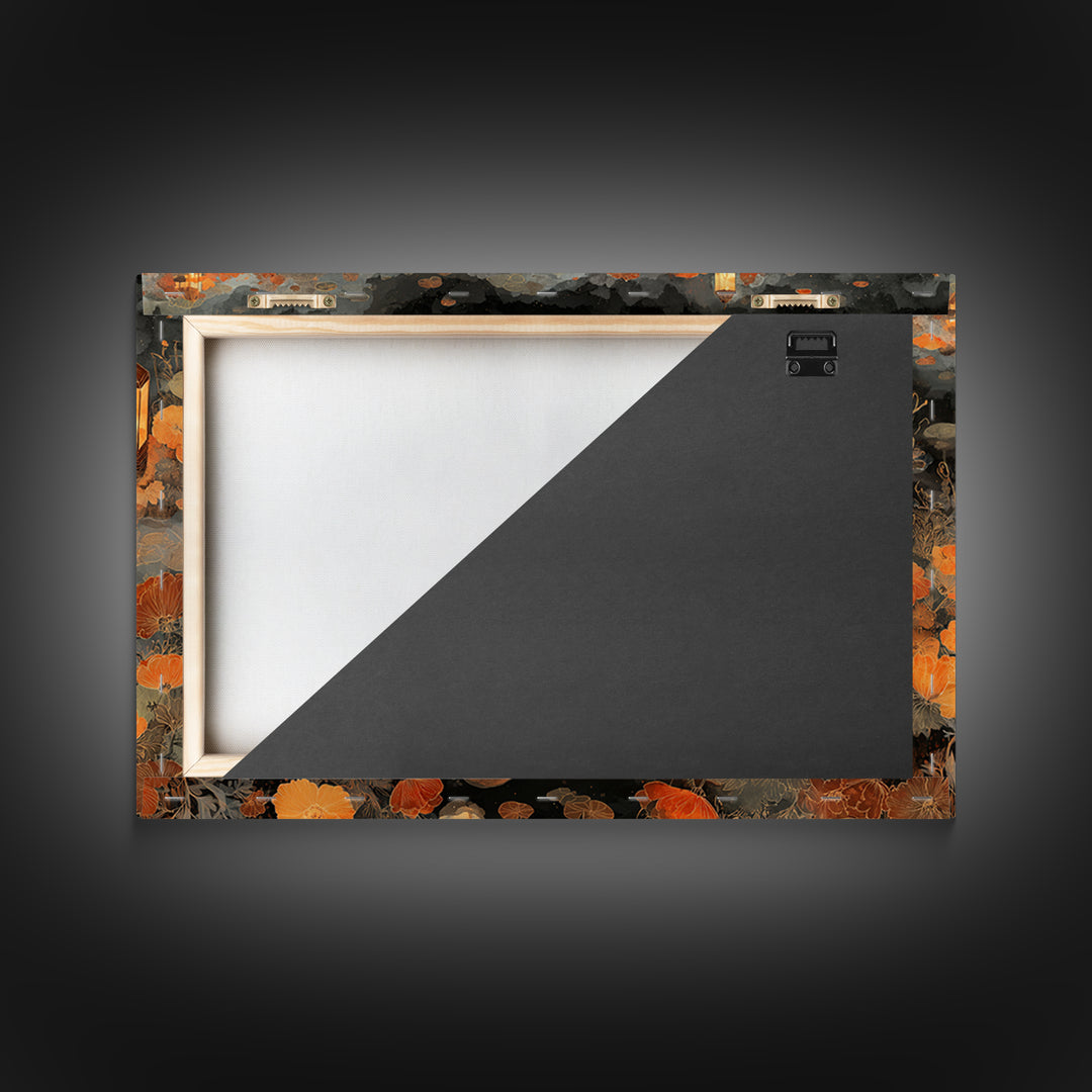 The Floating Coffin Garden - Environmental Panorama, Gothic Home Decor, Landscape Wall Art, Canvas Print, Halloween Home Decor