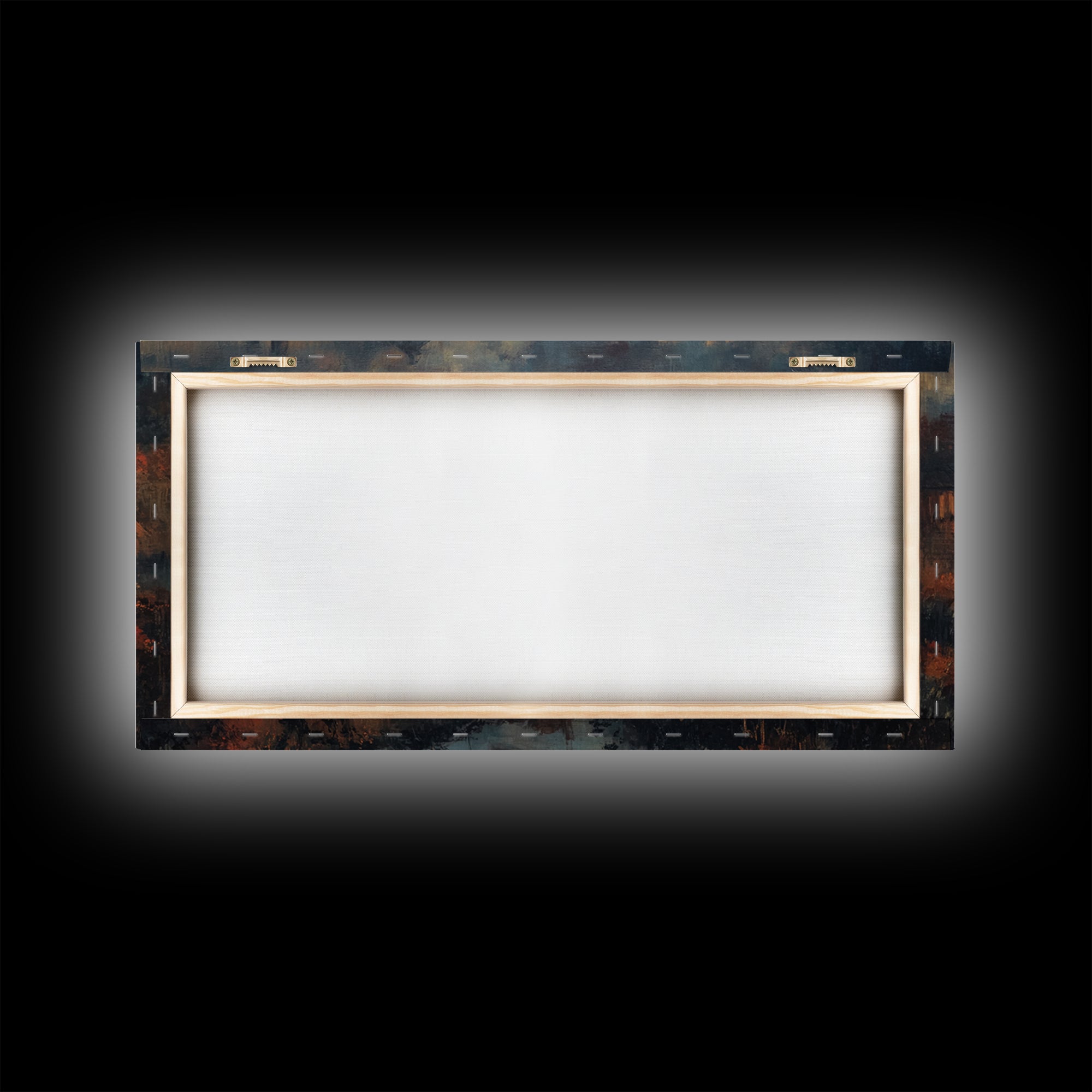 The Floating Coffin Garden - Environmental Panorama, Occult Wall Decor, Wide Panoramic Art, Canvas Print, Halloween Home Decor
