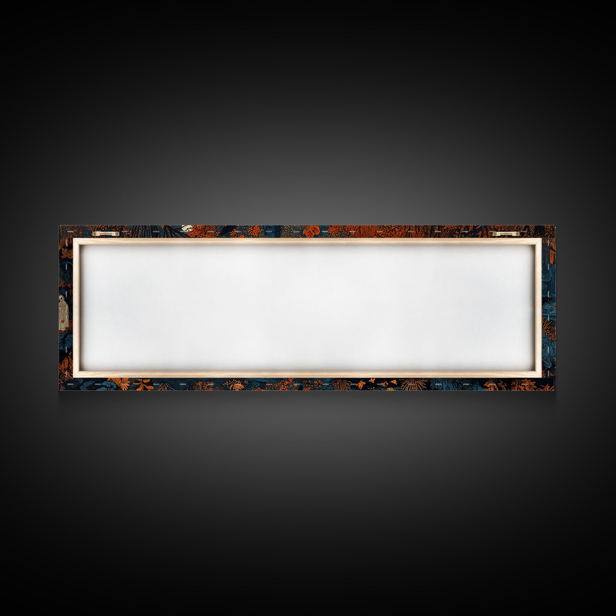The Autumn Reaper Parade - Environmental Panorama, Spooky Wall Decor, Extra Wide Wall Art, Framed Canvas Print, Halloween Home Decor