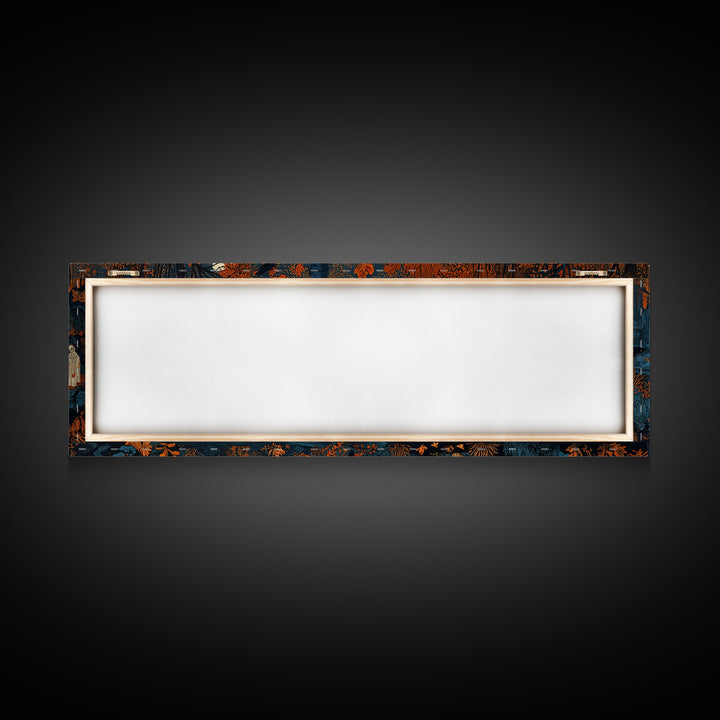The Autumn Reaper Parade - Environmental Panorama, Spooky Wall Decor, Extra Wide Wall Art, Framed Canvas Print, Halloween Home Decor