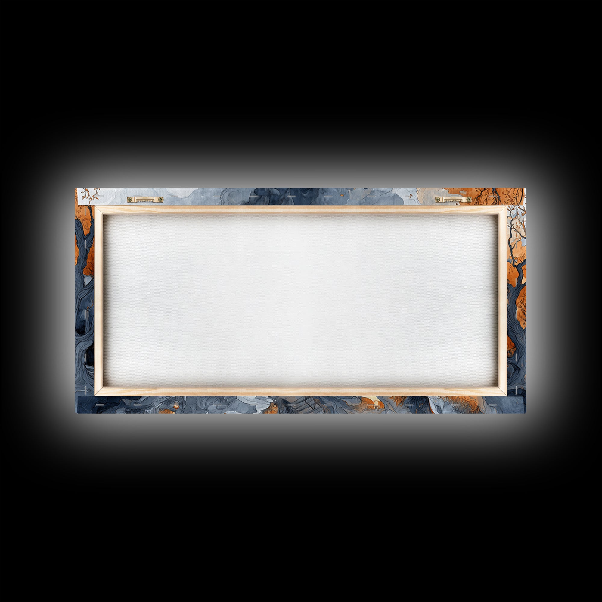 The Phantom Train Of October - Environmental Panorama, Dark Fantasy Wall Art, Wide Panoramic Art, Canvas Print, Halloween Home Decor