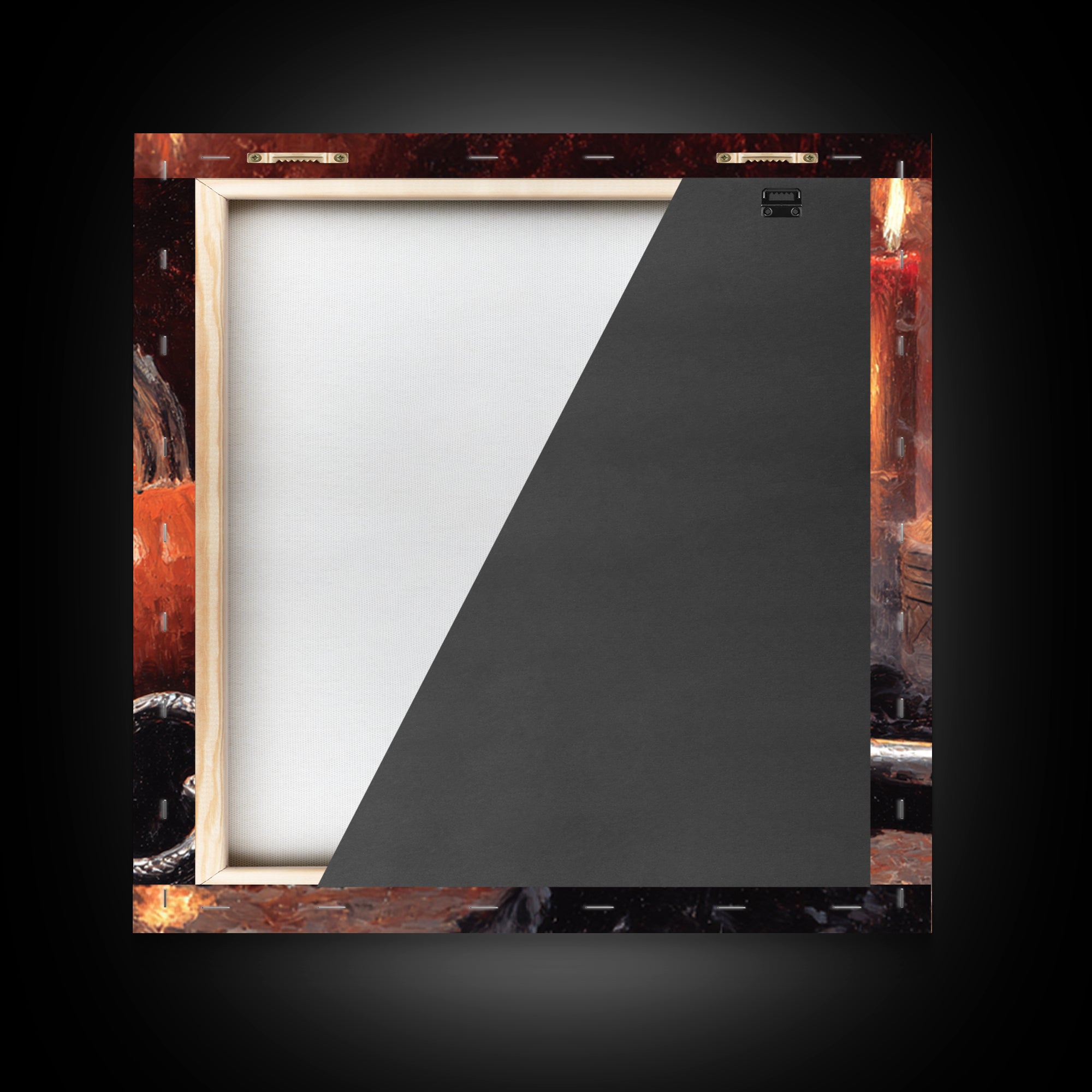 The Bone Key Still Life - Icon Portrait, Halloween Wall Art, Square Wall Art, Framed Canvas Print, Halloween Home Decor, Gothic Wall Art